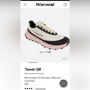 Women’s Nnormal Running Shoes Tomir 2.0 in Black and Pink